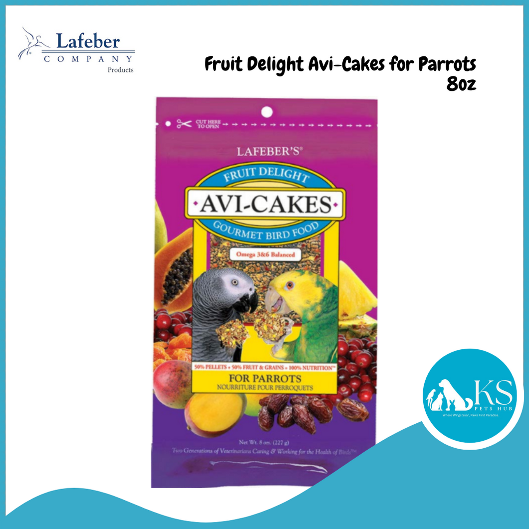 Lafeber Fruit Delight Avi-Cakes for Parrots 8oz