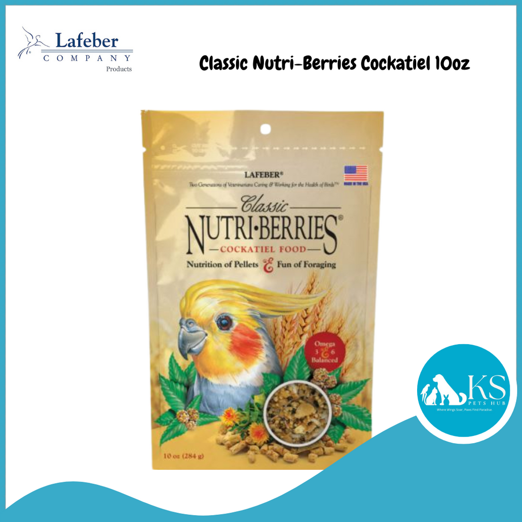 Lafeber Cockatiel Nutri-Berries 10oz Parrot Bird Food Diet