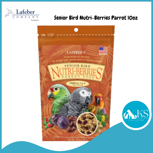 Lafeber Senior Bird Nutri-Berries for Parrot 10oz Parrot Bird Feed