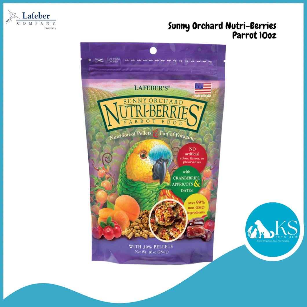 Lafeber Sunny Orchard Nutri-Berries for Cockatiels / Parrot 10oz Bird Feed