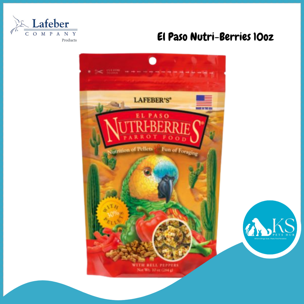 Lafeber El Paso Nutri-Berries 10oz Parrot Bird Food Diet