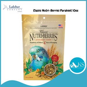 Lafeber Parakeet Nutri-Berries 10oz Parrot Bird Food Diet
