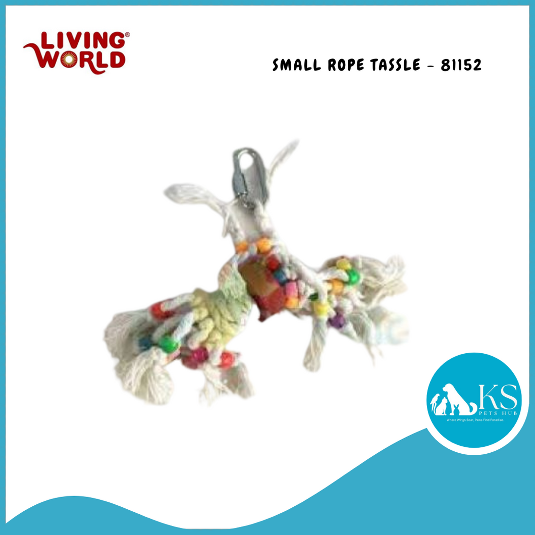 Living World Junglewood Bird Toy #81152 - Small Rope Tassle
