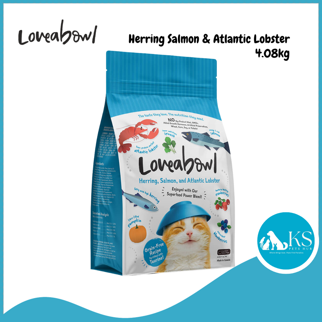 Loveabowl Grain Free Dry Cat Food 4.1kg (Herring, Salmon, Lobster)