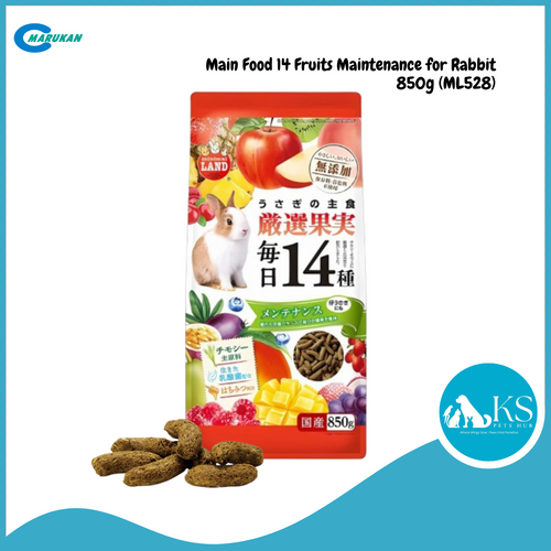 Marukan Main Food 14 Fruits Maintenance for Rabbit 850g (ML528) Small Animal Feed