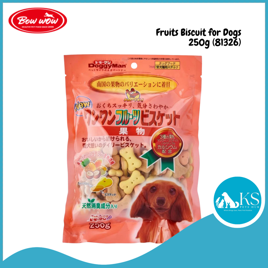 DoggyMan Bowwow Fruits Biscuit for Dogs (250g) Treats 81326