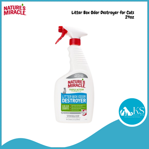Nature's Miracle Just for Cats Litter Box Odor Destroyer - Unscented (24oz)