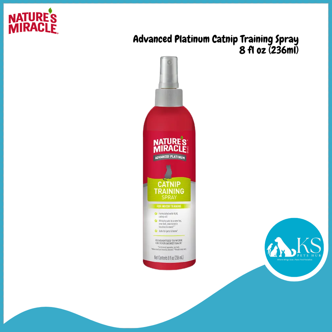 Nature's Miracle Advanced Platinum Catnip Training Spray 8 fl oz (236ml) Cat Training