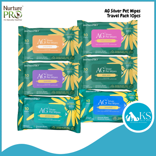 NurturePro AG Silver Pet Wipes 10pcs
