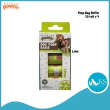 Load image into Gallery viewer, Pawise Scented Biodegradable Handy Poop Bags 15/roll x 4 Pet Waste Bags