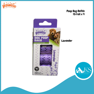 Pawise Scented Biodegradable Handy Poop Bags 15/roll x 4 Pet Waste Bags