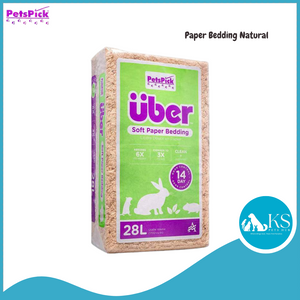 PETSPICK Uber Paper Bedding Natural 28L / 56L for Small Animals