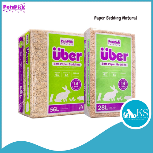 PETSPICK Uber Paper Bedding Natural 28L / 56L for Small Animals