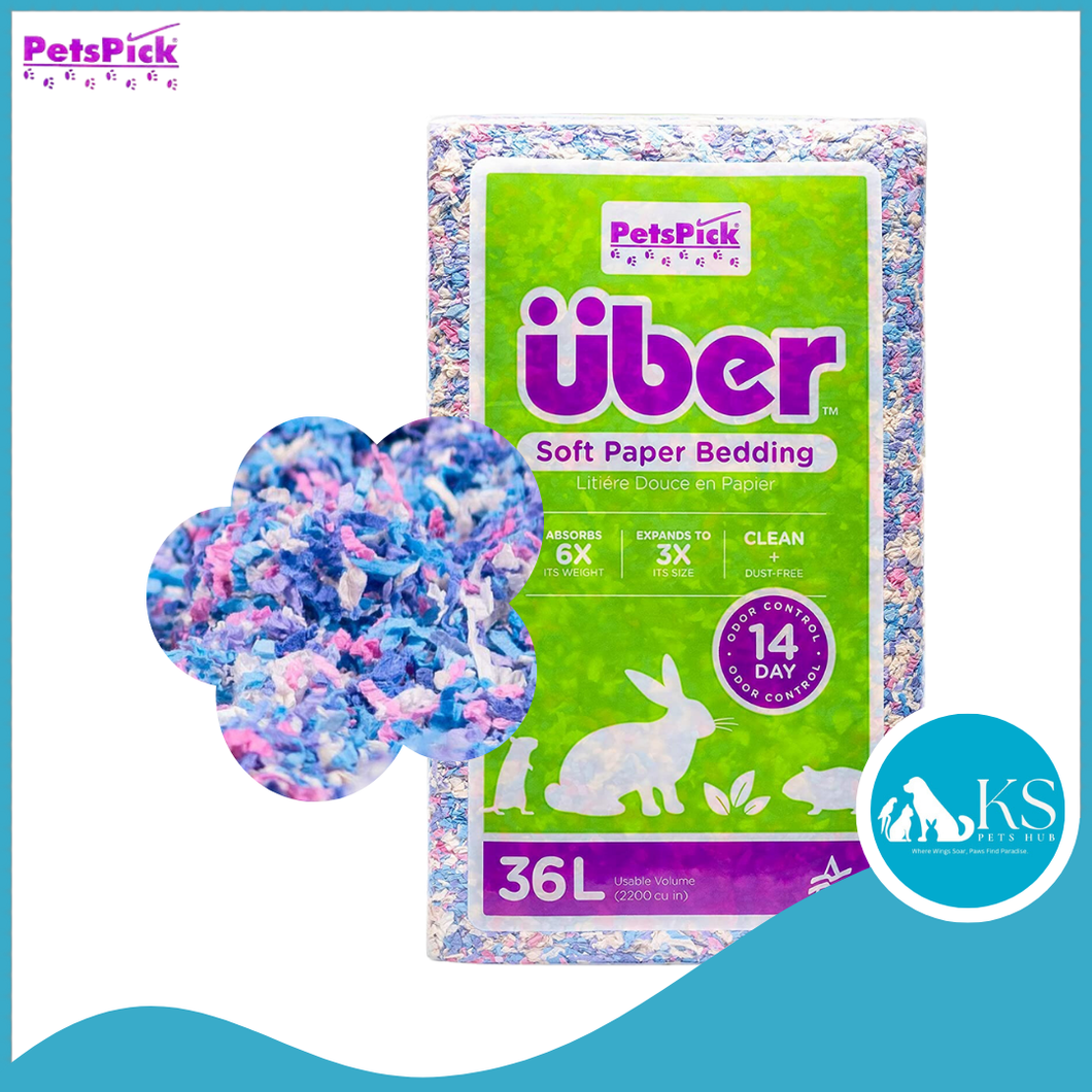 PETSPICK Uber Paper Bedding Confetti 36L for Small Animals