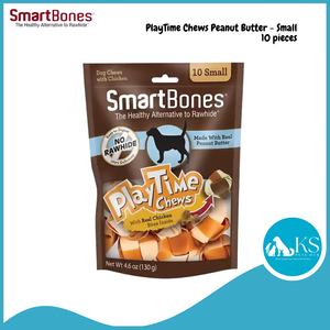 SmartBones PlayTime Chews Chicken / Peanut Butter - 10 Small