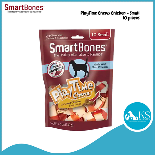 SmartBones PlayTime Chews Chicken / Peanut Butter - 10 Small