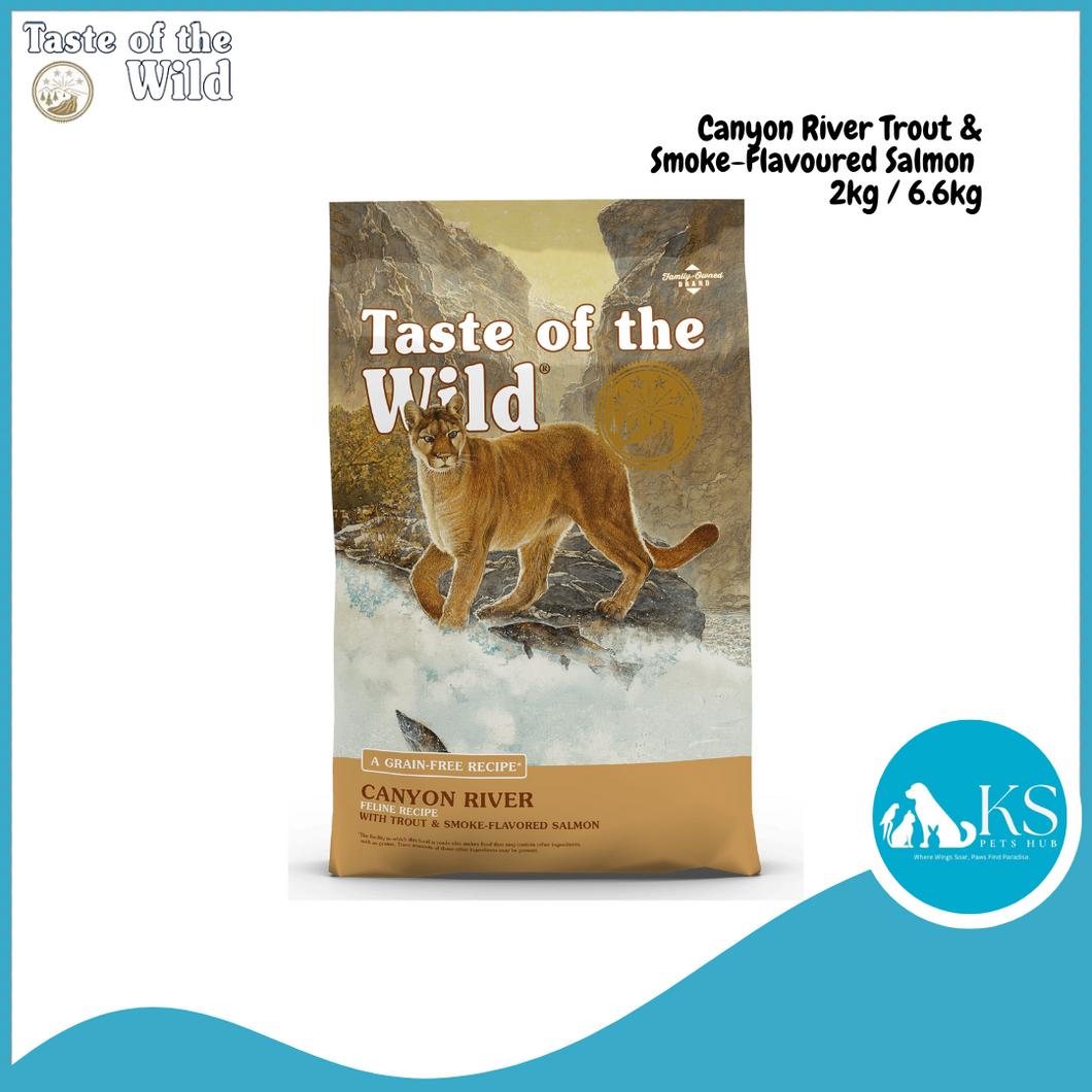 Taste of The Wild Canyon River Feline Cat Recipe with Trout & Smoke-Flavored Salmon 2kg / 6.6kg Cat Food