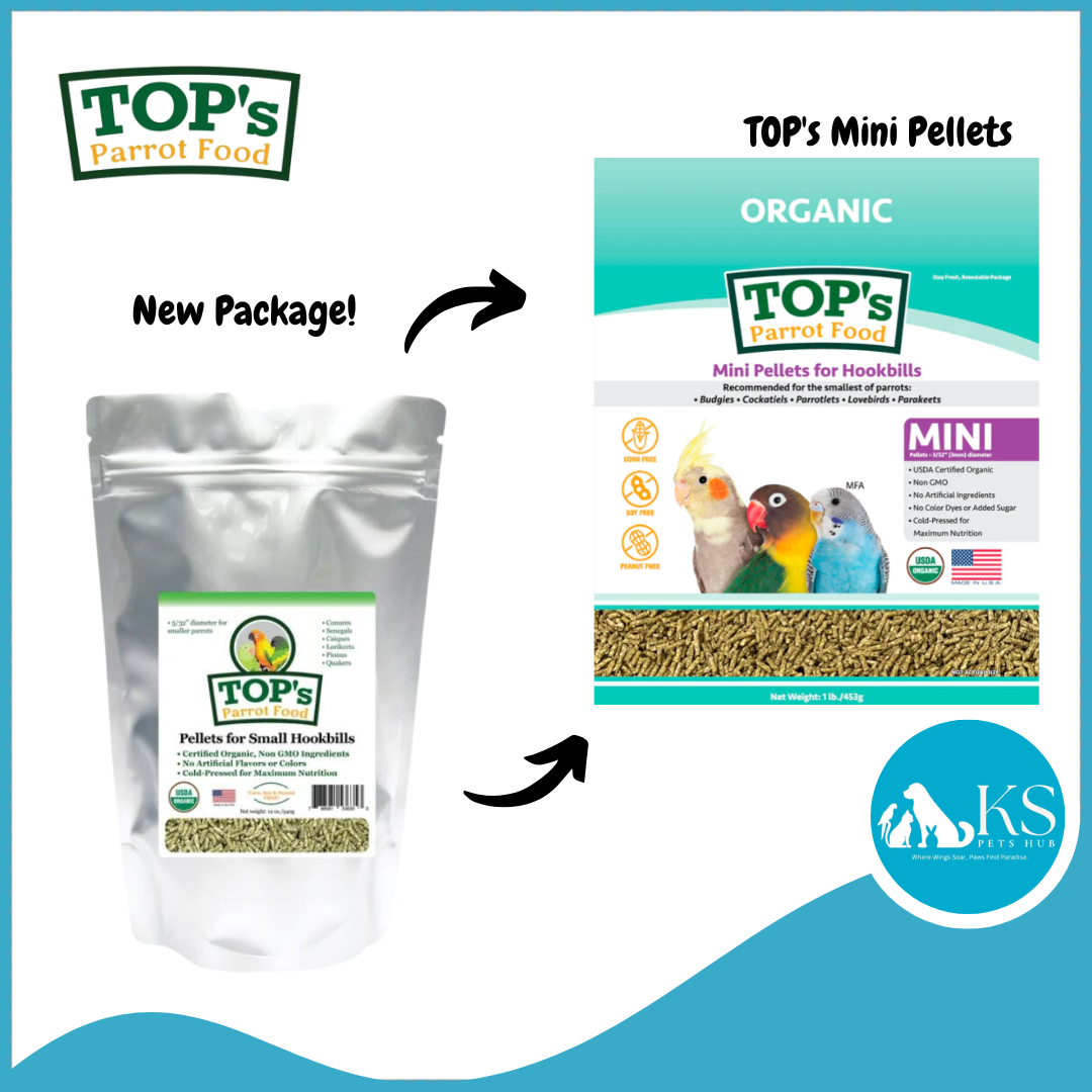 TOP's Mini Hookbills 1lb / 4lb Parrot Bird Feed – KS Pets Hub
