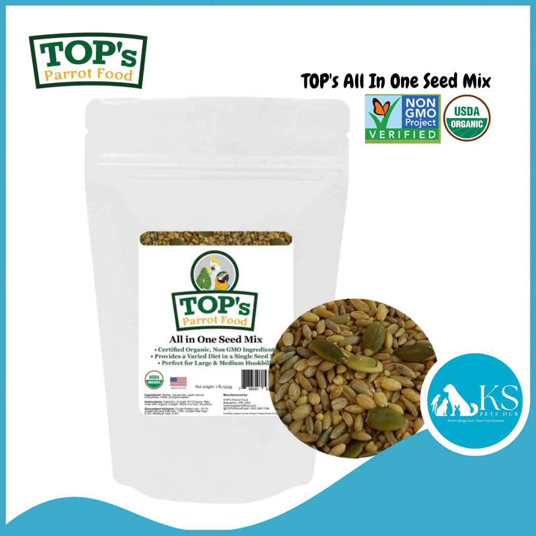 TOP's All In One Seed Mix 1lb / 5lb Parrot Bird Feed