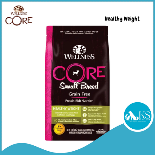 Wellness Core Small Breed Healthy Weight Adult Dog Food 4lb
