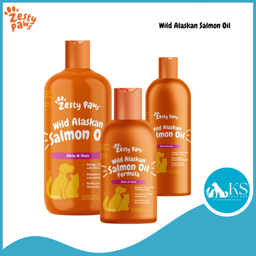 Zesty Paws Wild Alaskan Salmon Oil 8oz/16oz/32oz For Cats & Dogs Supplements