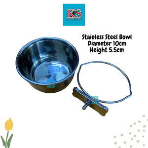 Stainless Steel Feeder Bowl Secure Cage - 2 Sizes