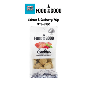 Food For The Good Cookies Freeze Dried Salmon & Cranberry 70g