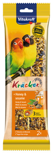 Vitakraft Birds Kräcker Original + Honey & Sesame LoveBird 2pcs