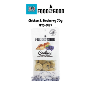 Food For The Good Cookies Freeze Dried Chicken & Blueberry 70g