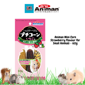 Doggy.man Mini Animan Mini Corn Milk Flavor DM-24254 / Strawberry Flavor DM-24255 60g For Small Animals