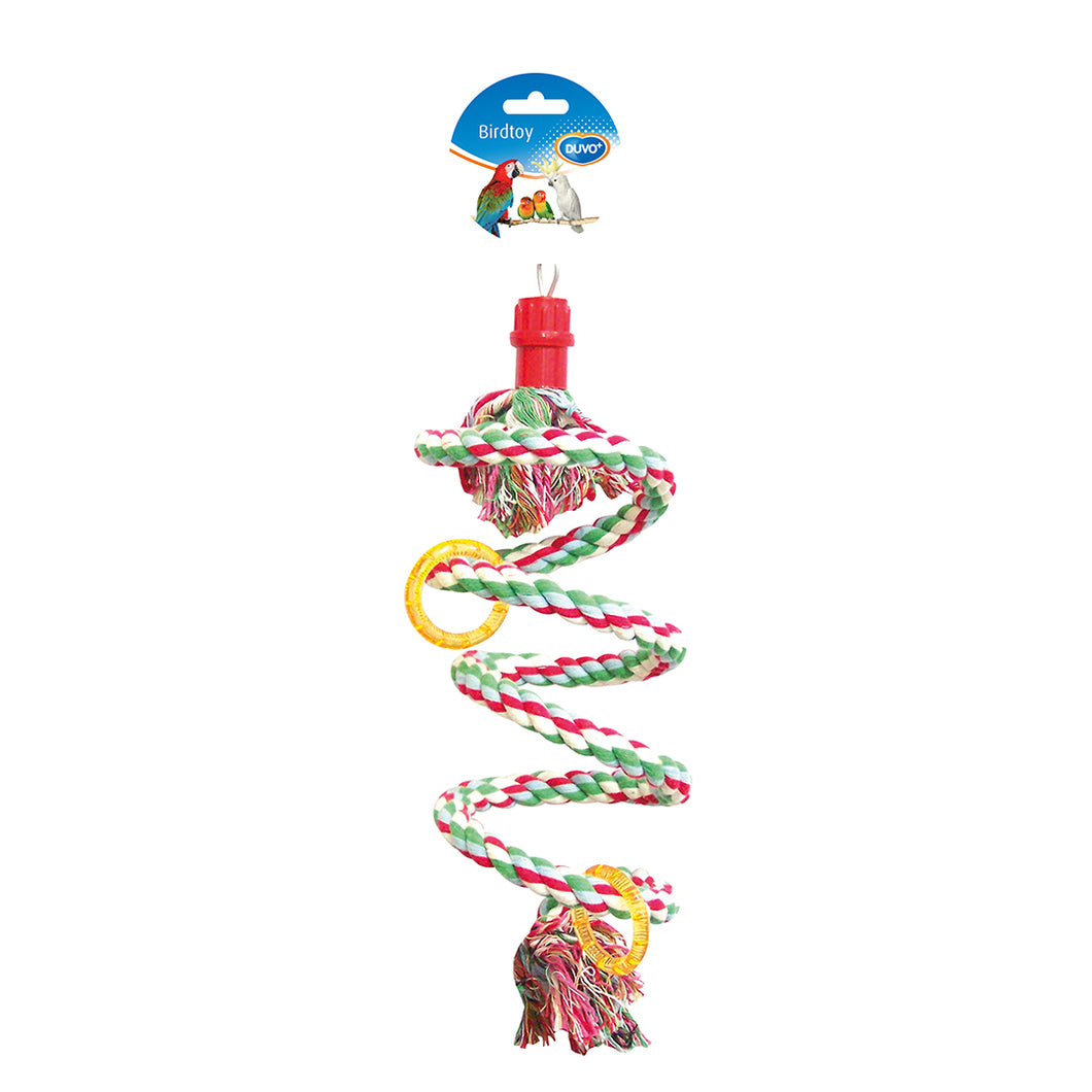 Laroy Duvo Cage Colorful Rope Spiral Coil 35cm Parrot Bird Toy #4745018