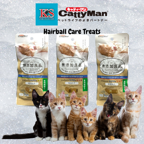 CattyMan Hairball Care Assorted Flavor Treats for Cats 30g Cat Treats