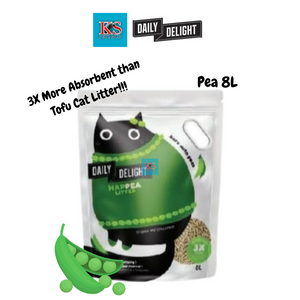 Daily Delight Happea Pea Cat Litter - 5 Options - 8L - Single Bag / Carton Deal