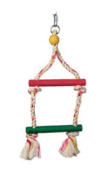 Living World Junglewood Bird Toy #81100 - 2-Step Rope Ladder Small