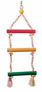 Living World Junglewood Bird Toy #81102 - 3-Step Rope Ladder Large