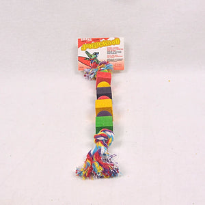 Living World Junglewood Bird Toy #81136 - Rope with Small Blocks and Beads