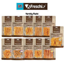 Load image into Gallery viewer, Afreschi Turkey Tendon Variety Pack Assorted Chew For Puppy Dog