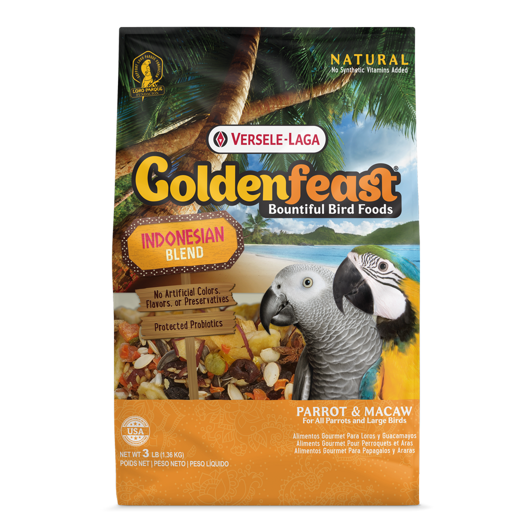 Versele-Laga GoldenFeast Indonesian Blend Parrot & Macaw 3lb