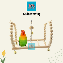 Load image into Gallery viewer, Wood Ladder Swing Pearl Balls in Natural Color For Parrot Bird Toys (KSPH0015)