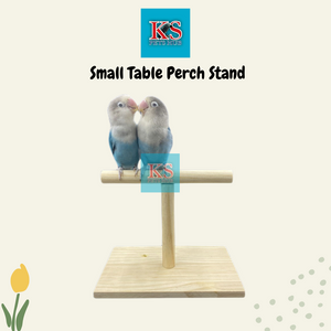 Small Table Top T-Perch Wood Table Perch Stand for Parrot Bird (KSPH0023)