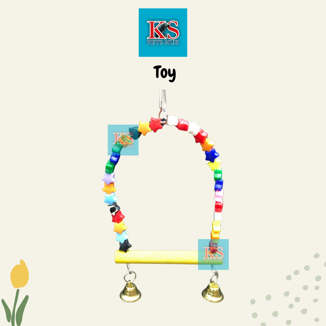 Hanging Stars Beads Swing Toy for Parrot Bird (KSPH0025)