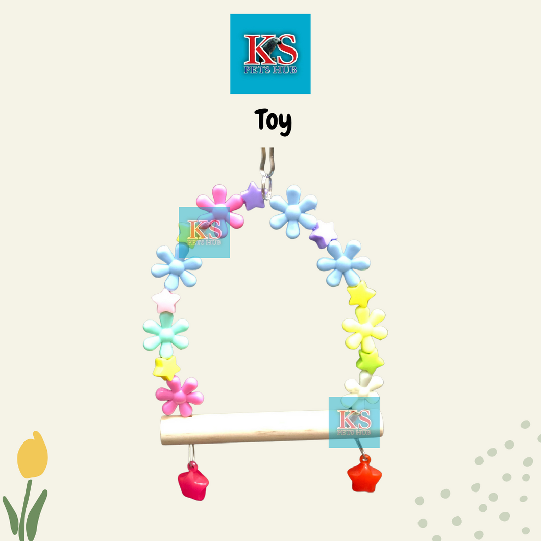 Hanging Flower Beads Swing Toy for Parrot Bird (KSPH0032)