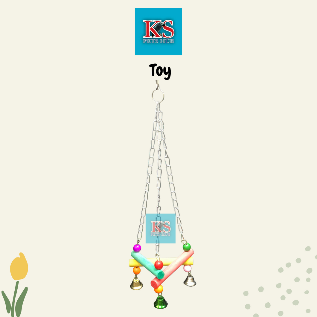 Hanging Triangle Perch Swing Toy for Parrot Bird (KSPH0017/KSPH0018)