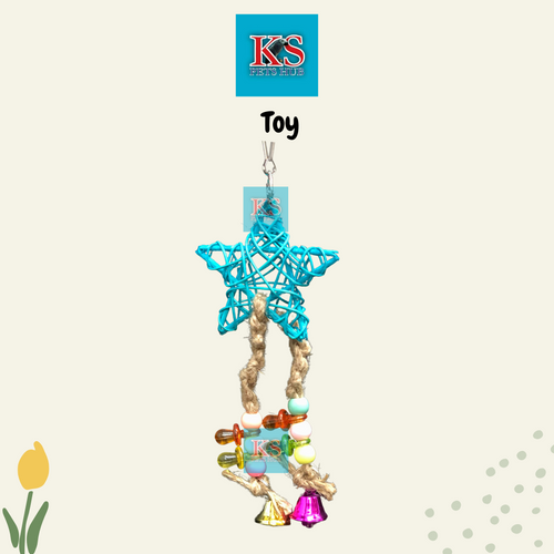 Hanging Twine Star Rope Toy for Parrot Bird (KSPH0062)