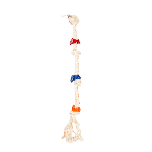 Laroy Bird Toys #4745041 Bird Rope with 3 Knots & Acrylic 28cm