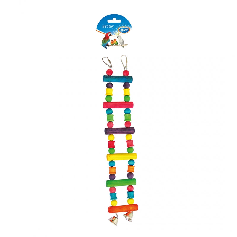Laroy Bird Toys #4745021 Colourful Wooden Ladder with Bell