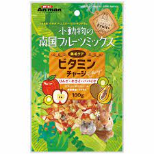 Mini Animan Tropical Fruits Mix [Apple/Papaya/Kiwi] for Small Animal 100g