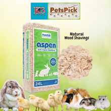 Load image into Gallery viewer, PETSPICK Aspen 24L Wood Shaving Bedding for Small Animals