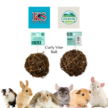 Load image into Gallery viewer, Oxbow Enriched Life Curly Vine Ball Small Animals Chew Toys