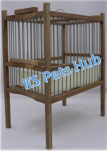 Bathing Cage Puteh 1-tier Wooden